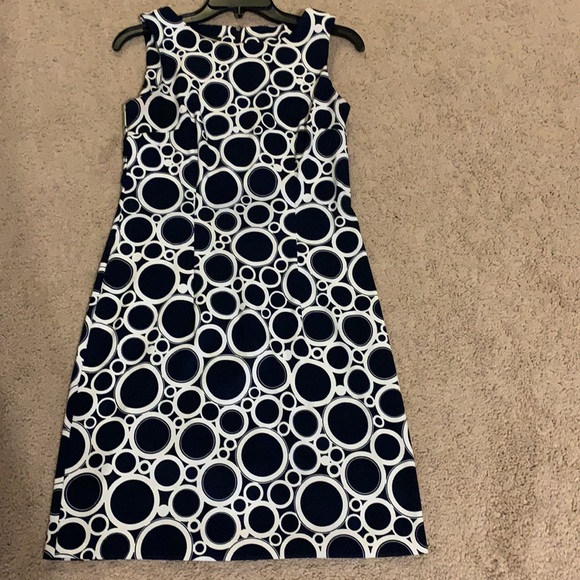 AGB Dress size 6 blue and cream - Picture 9 of 12